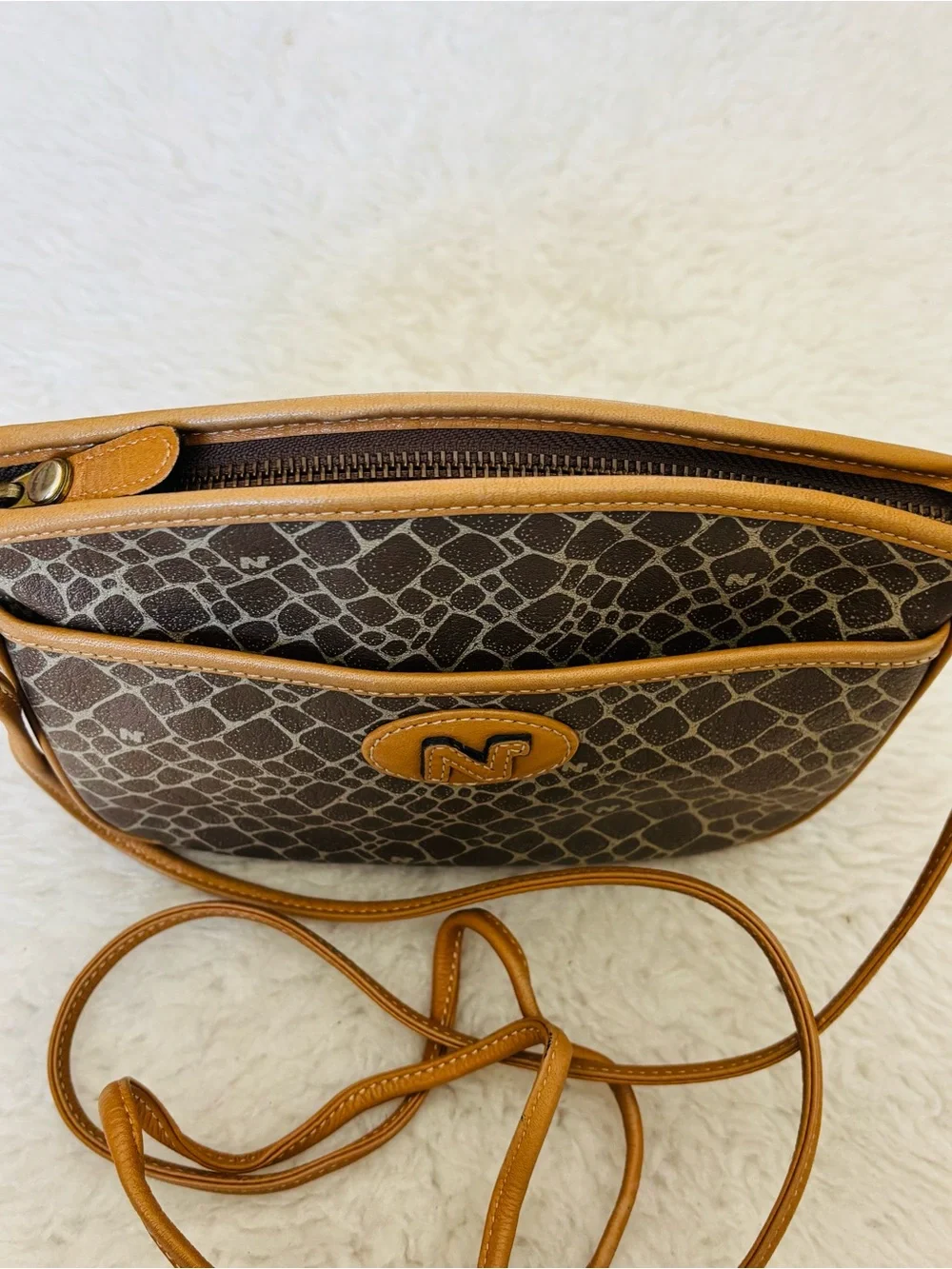 Nina Ricci Brown Leather Small Shoulder/Crossbody Bag Size 8” x 5.5” x 3”